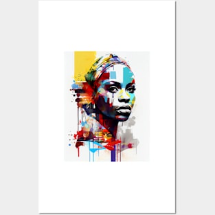 Abstract pop art style woman portrait Posters and Art